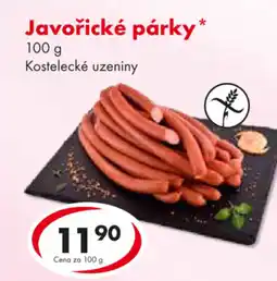 CBA Javořické párky nabídka