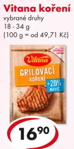 CBA Vitana koření nabídka