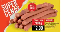 Jip Kostelecké uzeniny Javořické párky nabídka