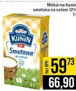 Jip Mlékárna Kunín smetana na vaření 12% nabídka