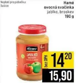 Jip Hamé ovocná svačinka jablko, broskev nabídka