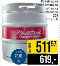 Jip Poděbradka Poctivá limonáda nabídka
