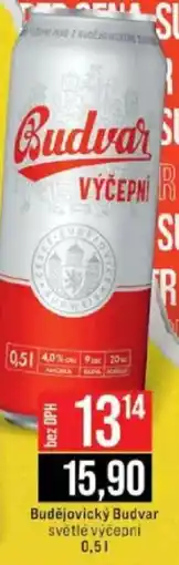 Jip Budějovický Budvar světlé výčepní nabídka