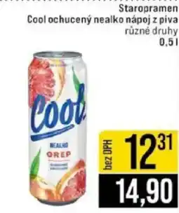 Jip Staropramen Cool ochucený nealko nápoj z piva nabídka