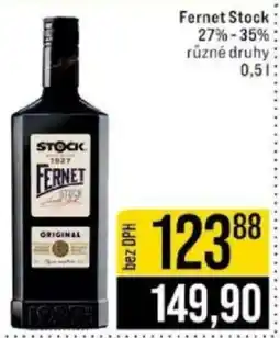 Jip Fernet Stock 27%-35% nabídka