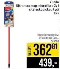 Jip Vileda Ultramax mop microfibre 2v1 s teleskopickou tyčí nabídka