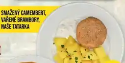 Jip Smažený camembert, vařené brambory, naše tatarka nabídka