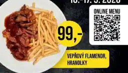 Jip Vepřový flamendr, hranolky nabídka