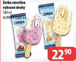 Partner Maloobchodní síť Zorba zmrzlina nabídka