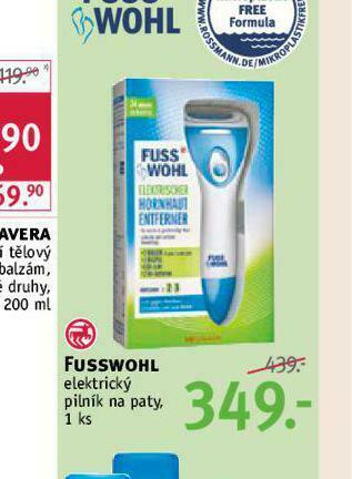 Rossmann Fusswohl elektrický pilník na paty nabídka