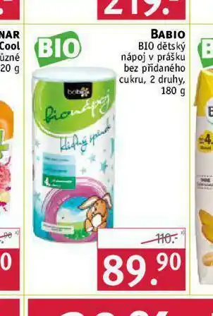 Rossmann Babio bio dětský nápoj v prášku nabídka