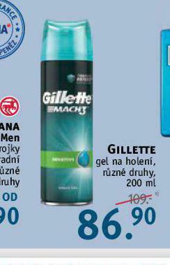 Rossmann Gillette gel na holení nabídka