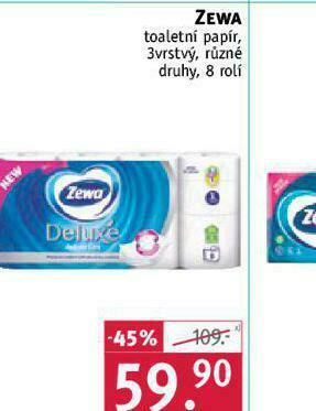 Rossmann Zewa deluxe toaletní papír nabídka