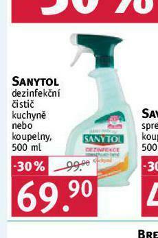 Rossmann Sanytol dezinfekční čistič kuchyně nebo koupelny nabídka