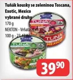 Partner Maloobchodní síť Tuňák kousky se zeleninou Toscana, Exotic, Mexico nabídka
