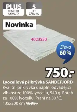 JYSK Lyocellová přikrývka SANDEFJORD nabídka