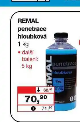 Barvy a laky drogerie REMAL penetrace hloubková nabídka