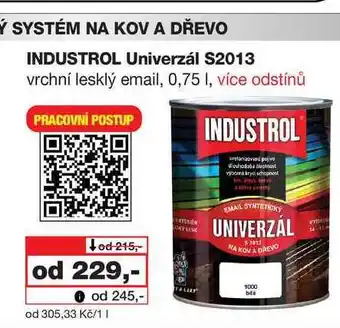 Barvy a laky drogerie INDUSTROL Univerzál S2013 vrchní lesklý email nabídka