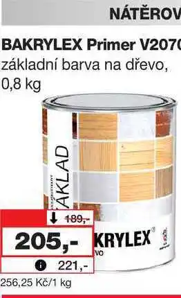 Barvy a laky drogerie BAKRYLEX Primer V2070 základní barva na dřevo nabídka