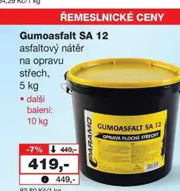 Barvy a laky drogerie Gumoasfalt SA 12 asfaltový nátěr na opravu střech nabídka