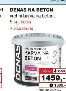 Barvy a laky drogerie DENAS NA BETON vrchní barva na beton nabídka