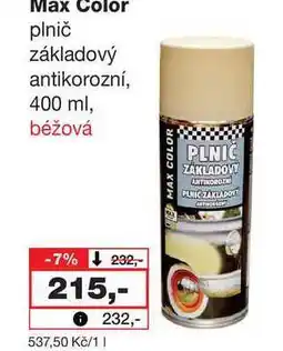 Barvy a laky drogerie Max Color plnič základový antikorozní nabídka