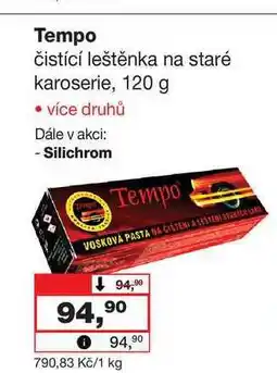 Barvy a laky drogerie Tempo čistící leštěnka na staré karoserie nabídka