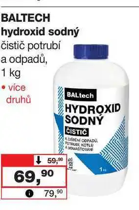 Barvy a laky drogerie BALTECH hydroxid sodný čistič potrubí a odpadů nabídka