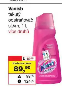 Barvy a laky drogerie Vanish tekutý odstraňovač skvrn nabídka
