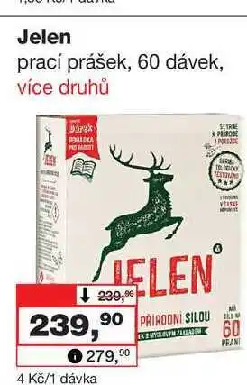 Barvy a laky drogerie Jelen prací prášek, 60 dávek nabídka