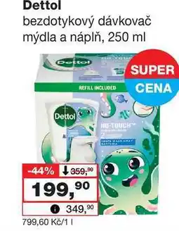 Barvy a laky drogerie Dettol bezdotykový dávkovač mýdla a náplň nabídka