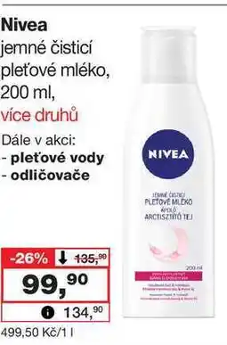 Barvy a laky drogerie Nivea jemné čisticí pleťové mléko nabídka