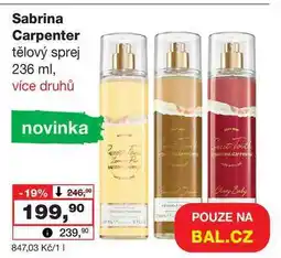 Barvy a laky drogerie Sabrina Carpenter tělový sprej nabídka