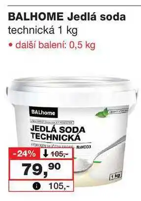 Barvy a laky drogerie BALHOME Jedlá soda technická nabídka