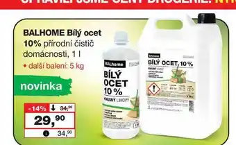 Barvy a laky drogerie BALHOME Bílý ocet 10% přírodní čistič domácnosti nabídka