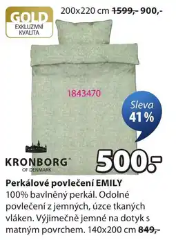 JYSK Perkálové povlečení EMILY nabídka