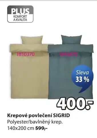 JYSK Krepové povlečení SIGRID nabídka