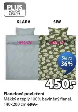 JYSK Flanelové povlečení nabídka