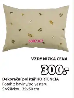JYSK Dekorační polštář HORTENCIA nabídka