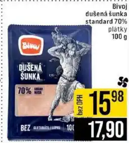 Jip Bivoj dušená šunka standard 70% plátky 100 g nabídka