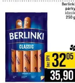 Jip Berlinski párky klasik nabídka