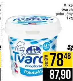 Jip Milko tvaroh polotučný 1kg nabídka