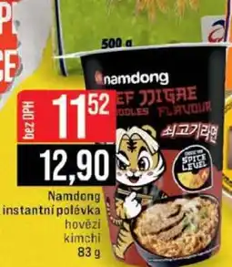 Jip Namdong instantní polévka nabídka