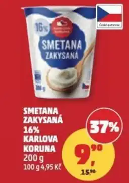 Penny Market Smetana zakysaná 16% Karlova Koruna nabídka