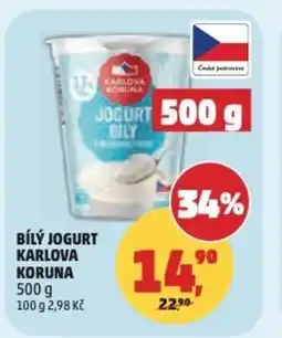 Penny Market Bílý jogurt Karlova Koruna nabídka