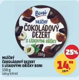 Penny Market Mléčný čokoládový dezert s lískovými oříšky Boni nabídka