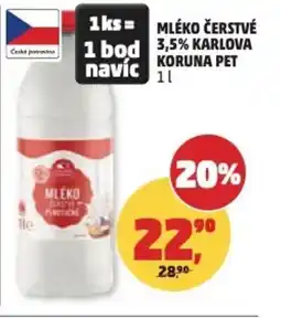 Penny Market Mléko čerstvé 3,5% Karlova Koruna pet nabídka