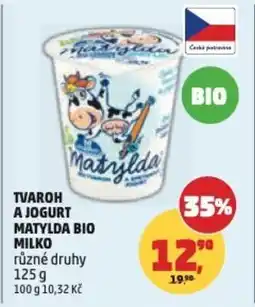 Penny Market Tvaroh a jogurt Matylda bio milko nabídka