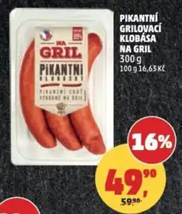 Penny Market Pikantní grilovací klobása na gril nabídka