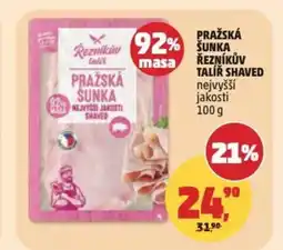 Penny Market Pražská sunka Řezníkův Talíř shaved nabídka